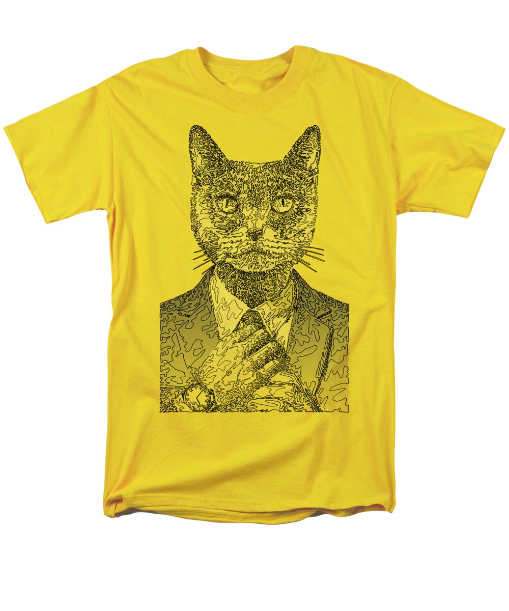 GREY Cool Cat - Men's T-Shirt (Regular Fit)