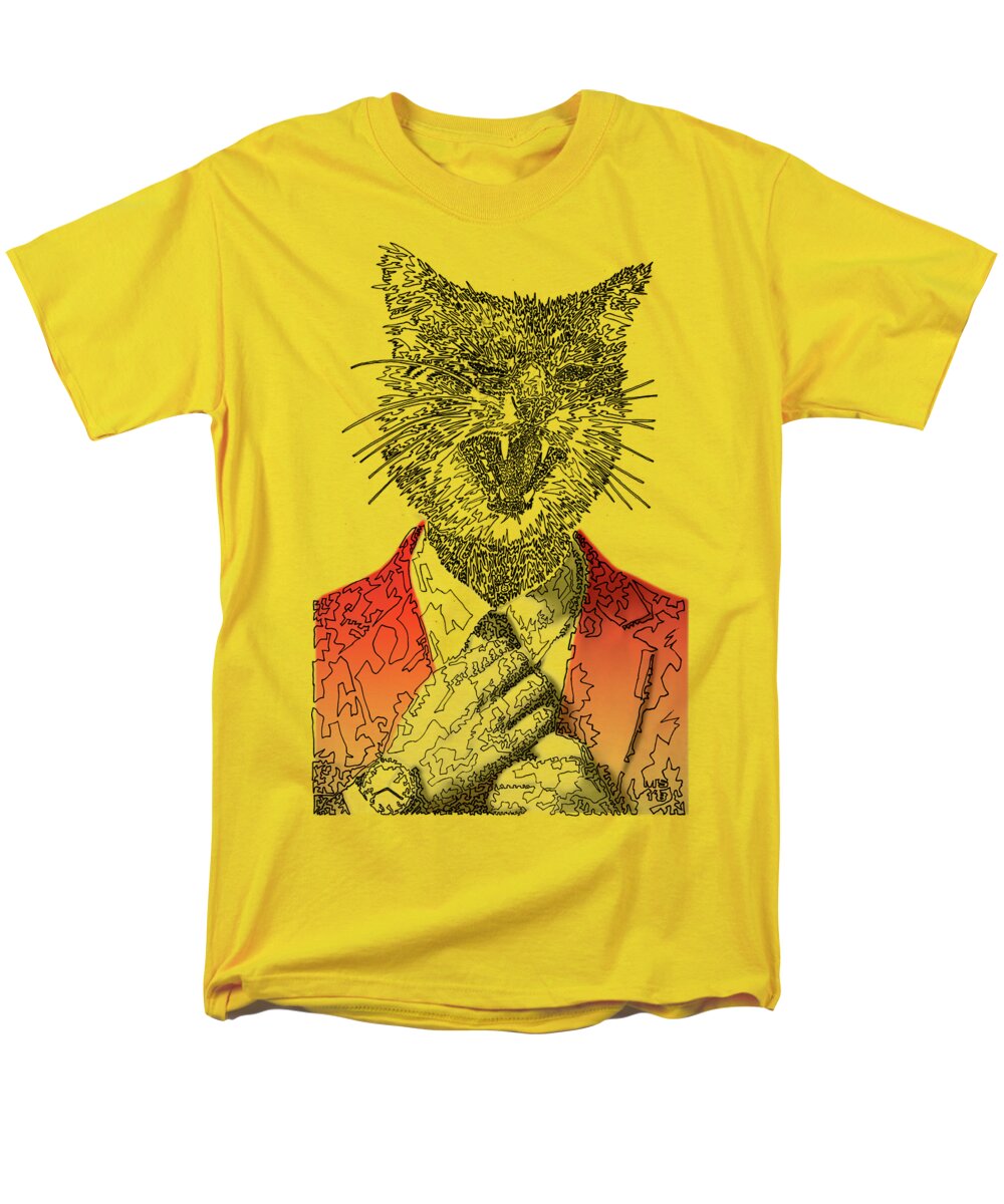 RED Cool Cat - Men's T-Shirt (Regular Fit)