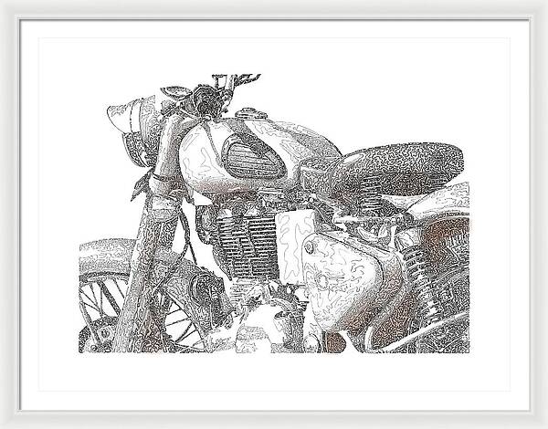 Royal Enfield - Framed Print