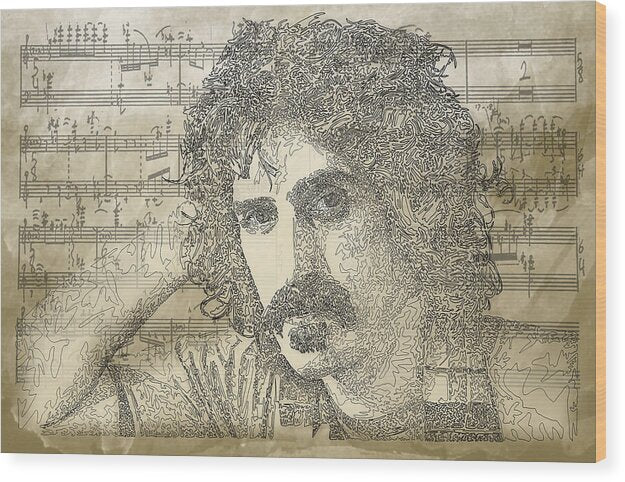 Frank Zappa - Wood Print