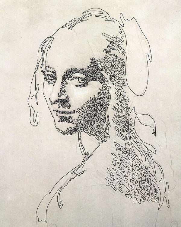 Head of a Girl 1 - Art Print