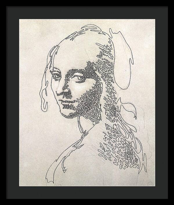 Head of a Girl 1 - Framed Print