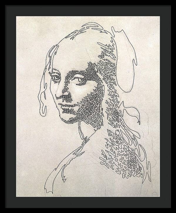 Head of a Girl 1 - Framed Print