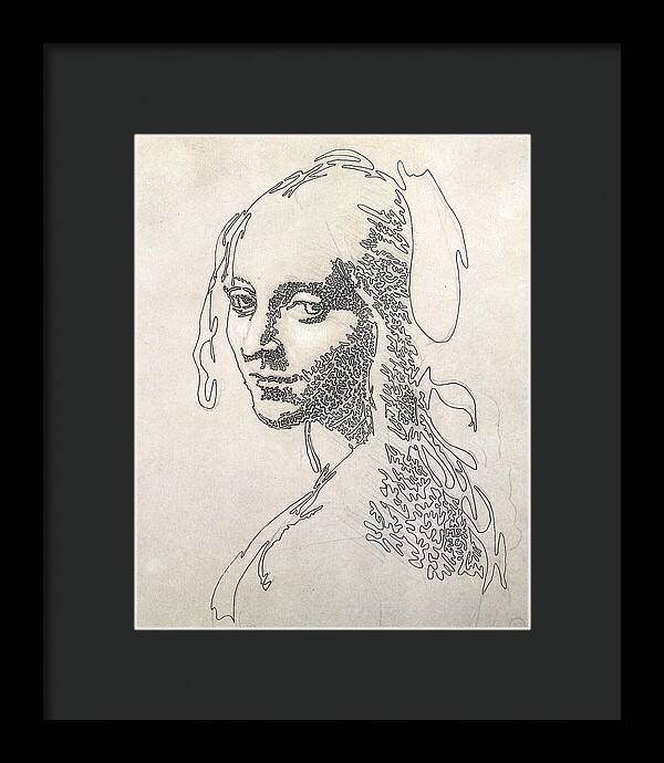 Head of a Girl 1 - Framed Print