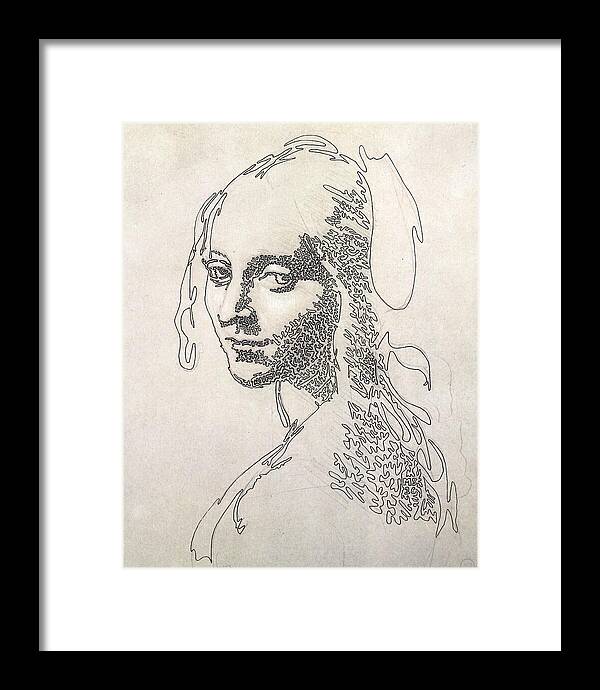 Head of a Girl 1 - Framed Print