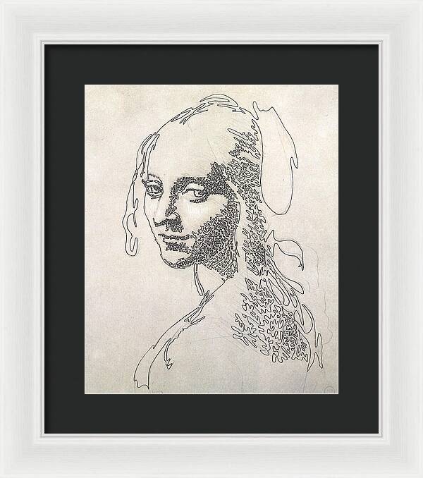 Head of a Girl 1 - Framed Print