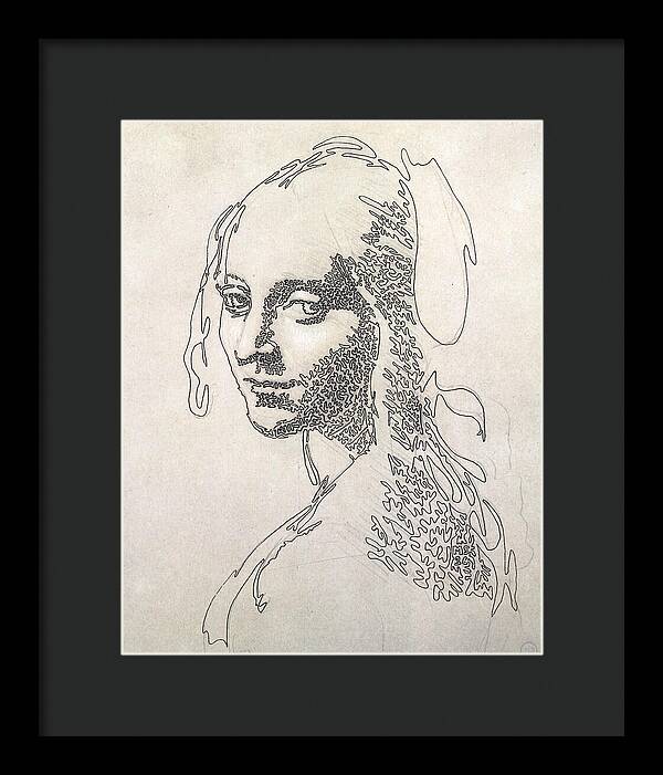 Head of a Girl 1 - Framed Print