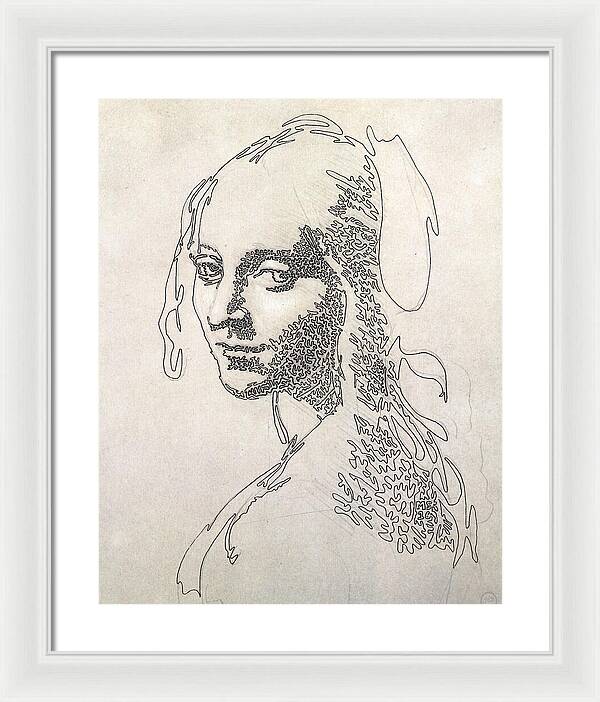 Head of a Girl 1 - Framed Print