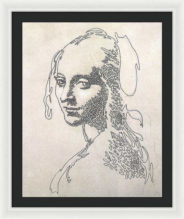 Head of a Girl 1 - Framed Print