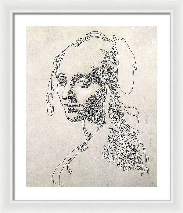 Head of a Girl 1 - Framed Print