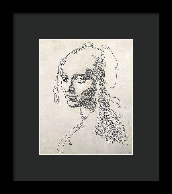 Head of a Girl 1 - Framed Print