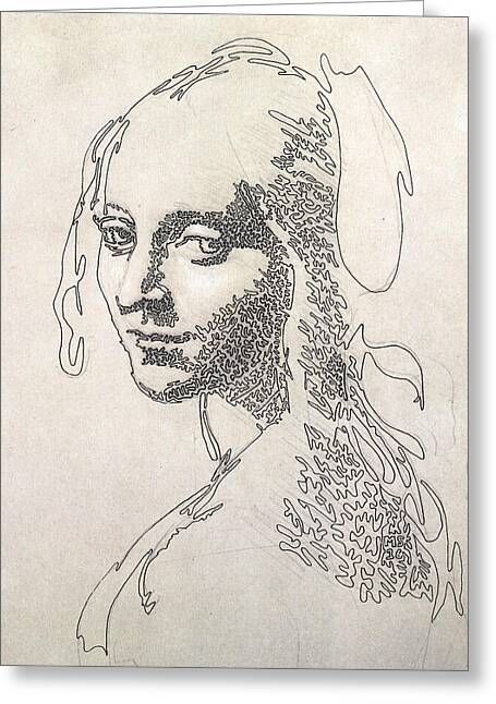 Head of a Girl 1 - Greeting Card