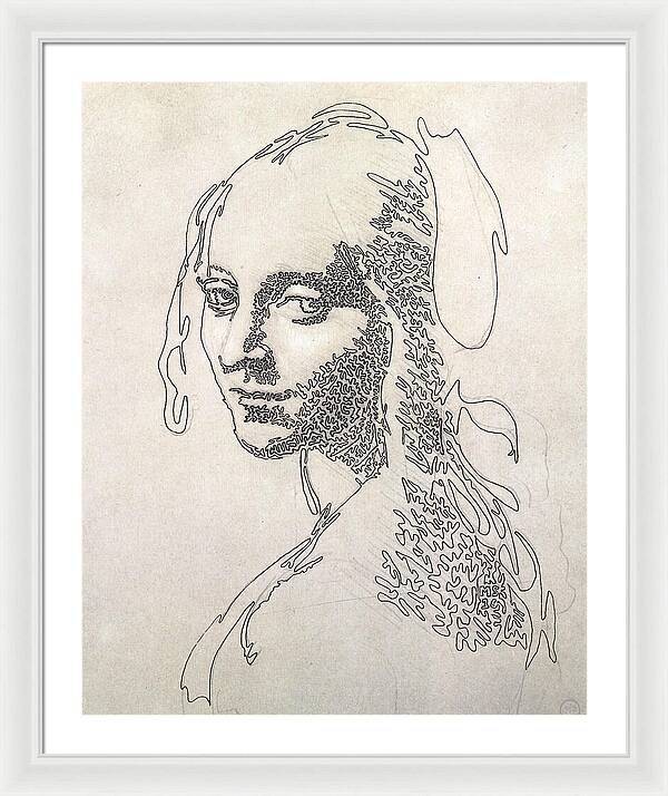 Head of a Girl 1 - Framed Print