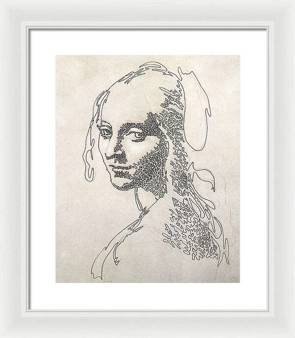 Head of a Girl 1 - Framed Print