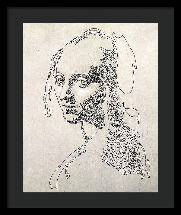 Head of a Girl 1 - Framed Print