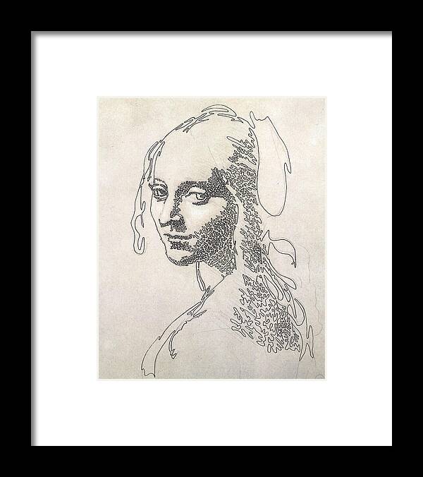 Head of a Girl 1 - Framed Print