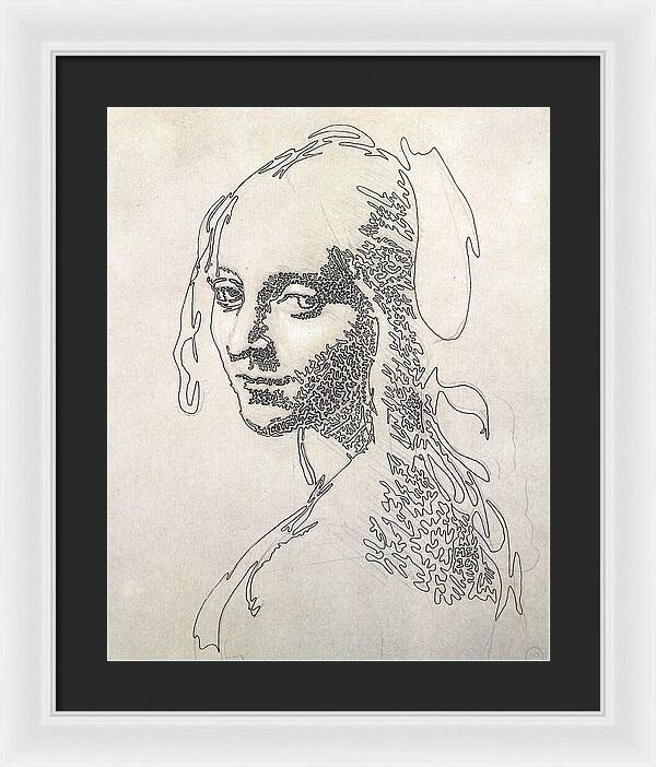 Head of a Girl 1 - Framed Print