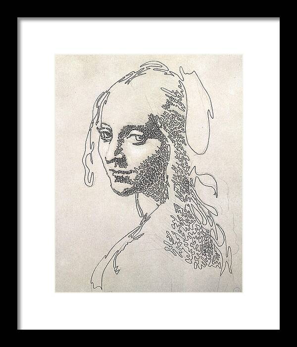 Head of a Girl 1 - Framed Print