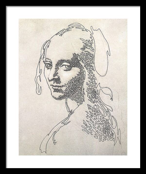 Head of a Girl 1 - Framed Print