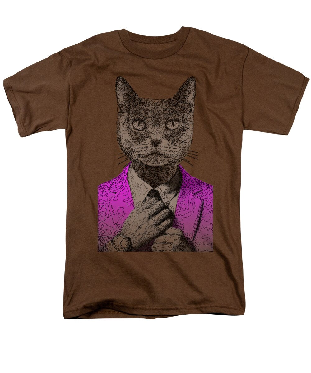 MAGENTA Cool Cat - Men's T-Shirt  (Regular Fit)