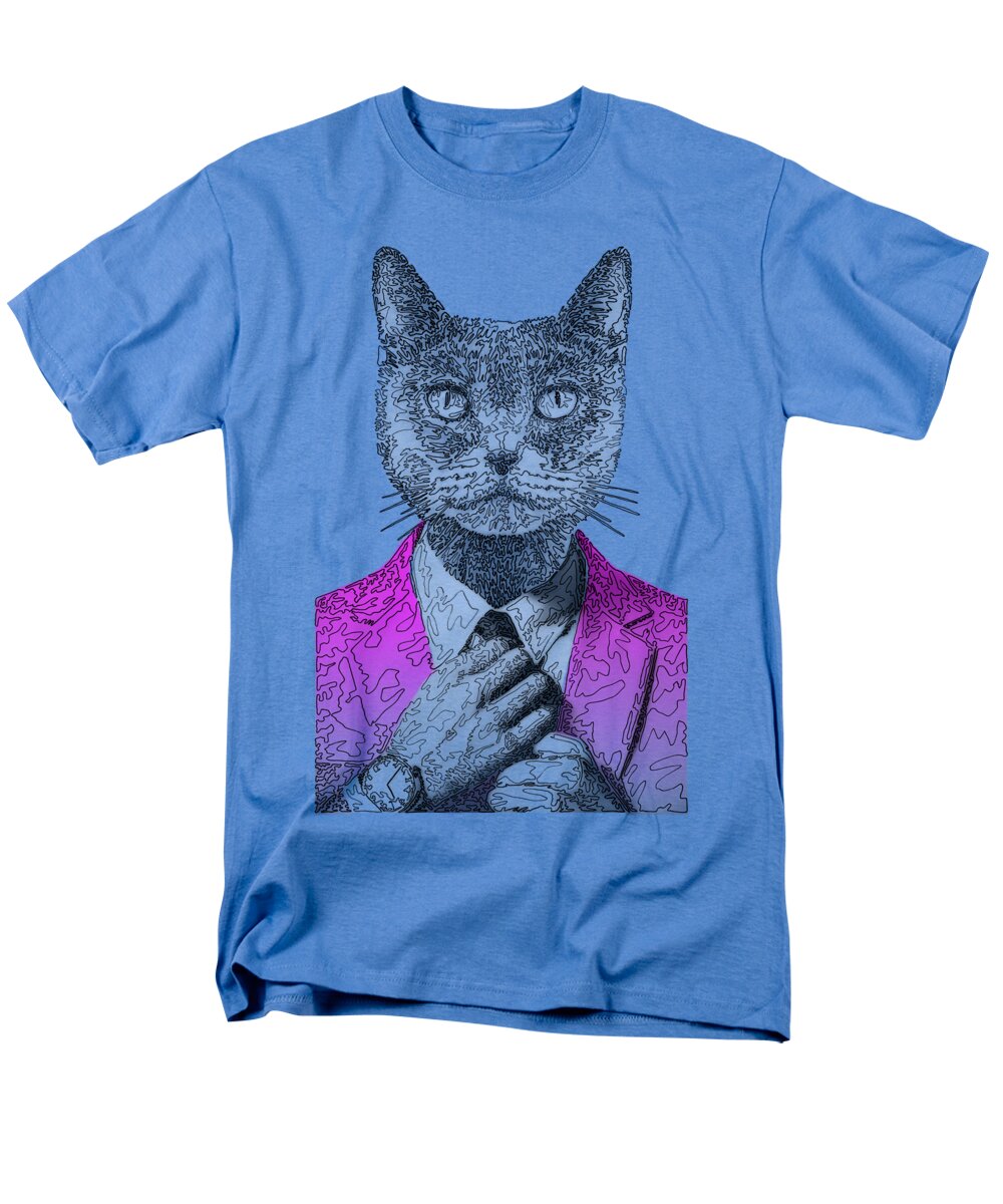 MAGENTA Cool Cat - Men's T-Shirt  (Regular Fit)