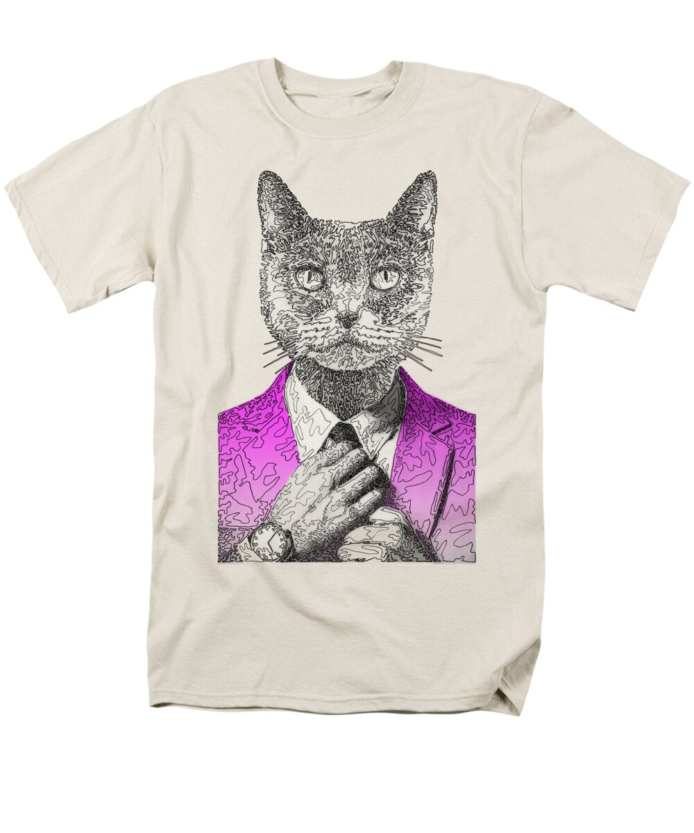 MAGENTA Cool Cat - Men's T-Shirt  (Regular Fit)