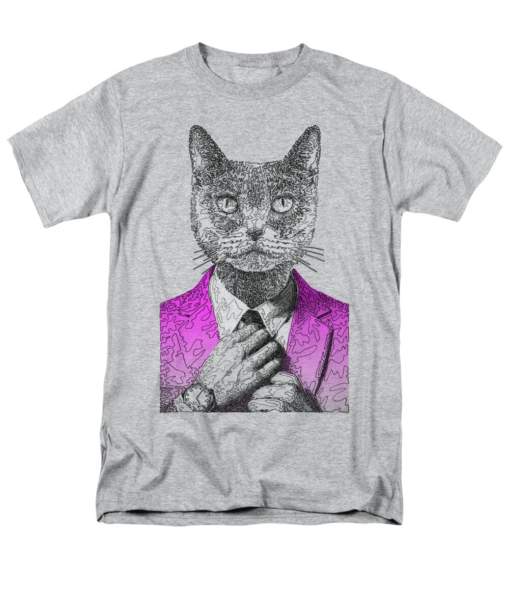 MAGENTA Cool Cat - Men's T-Shirt  (Regular Fit)