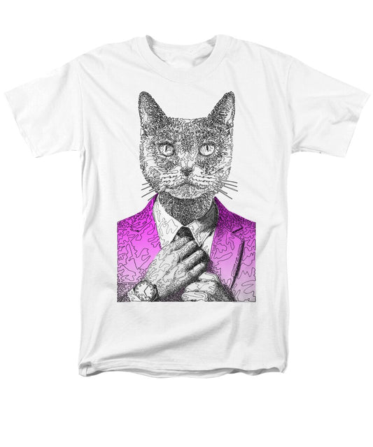 MAGENTA Cool Cat - Men's T-Shirt  (Regular Fit)