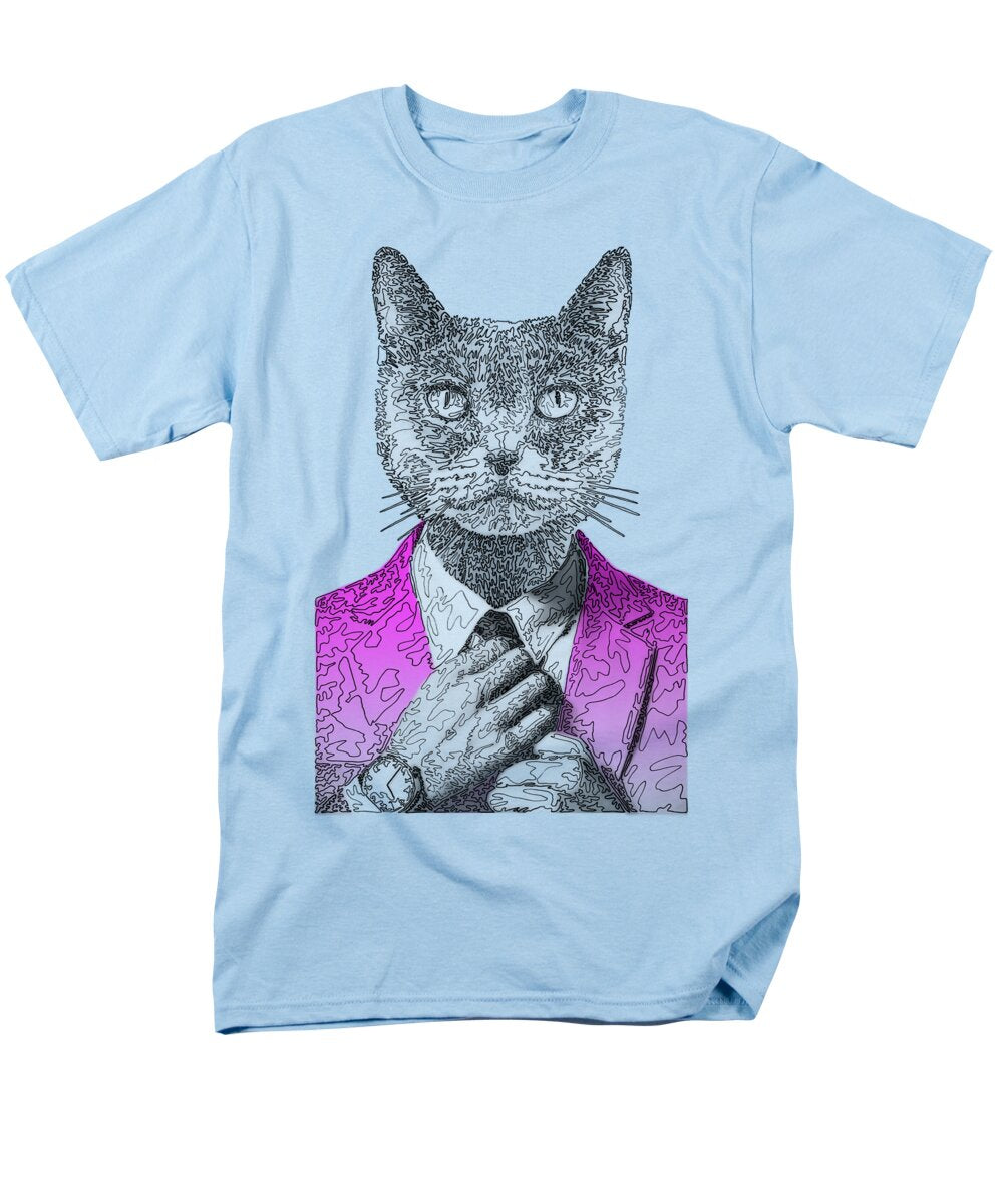 MAGENTA Cool Cat - Men's T-Shirt  (Regular Fit)