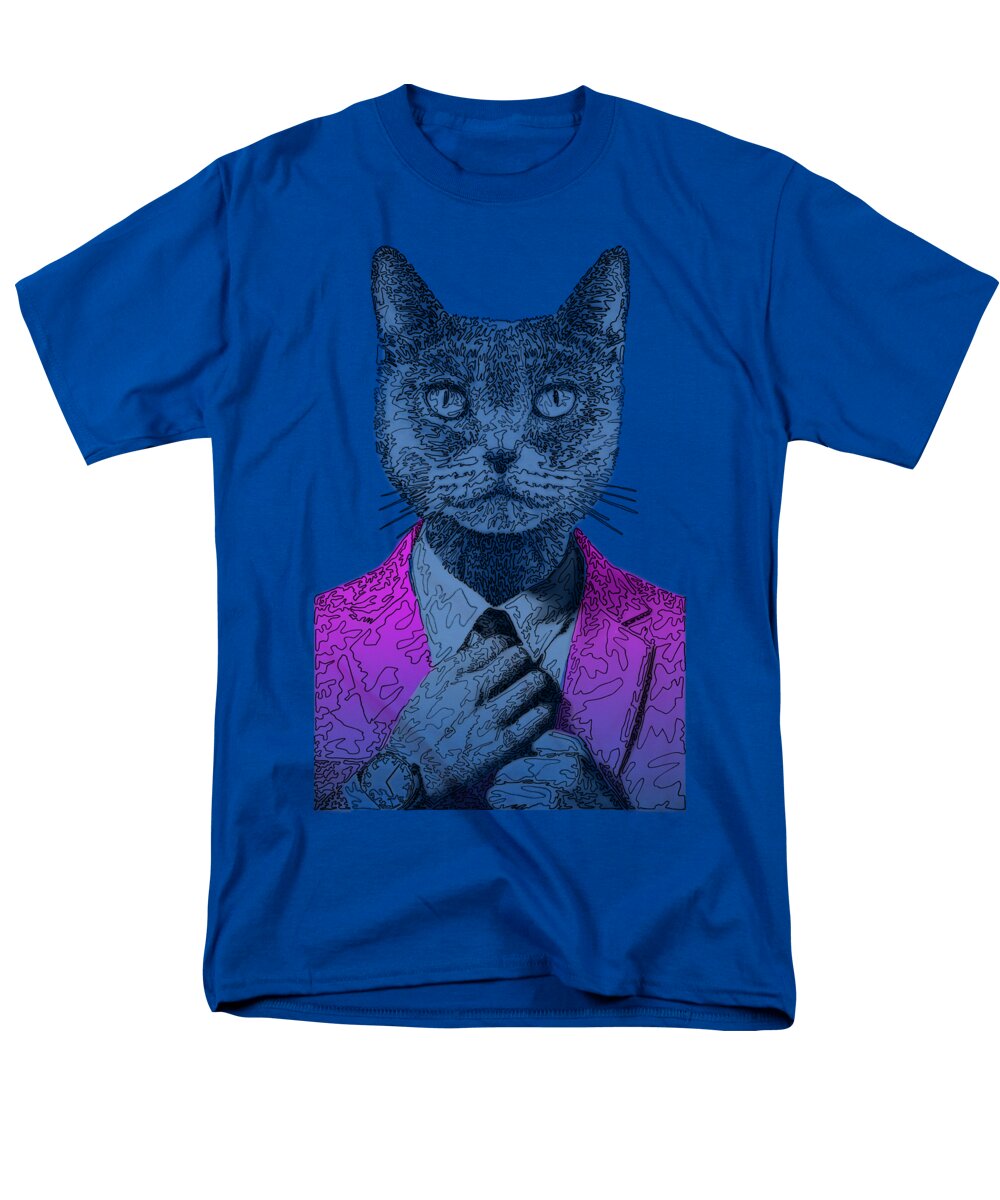 MAGENTA Cool Cat - Men's T-Shirt  (Regular Fit)