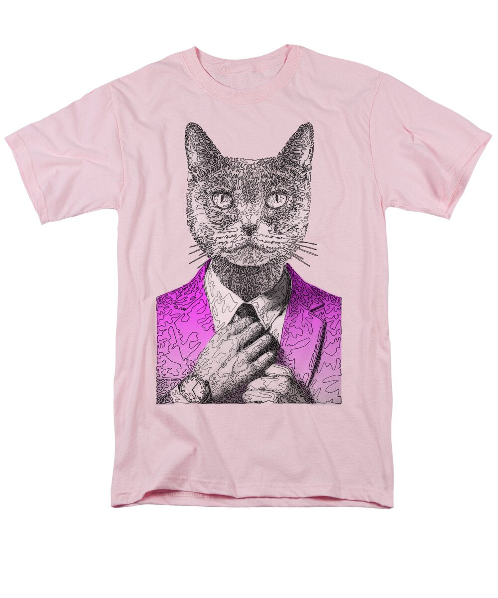 MAGENTA Cool Cat - Men's T-Shirt  (Regular Fit)