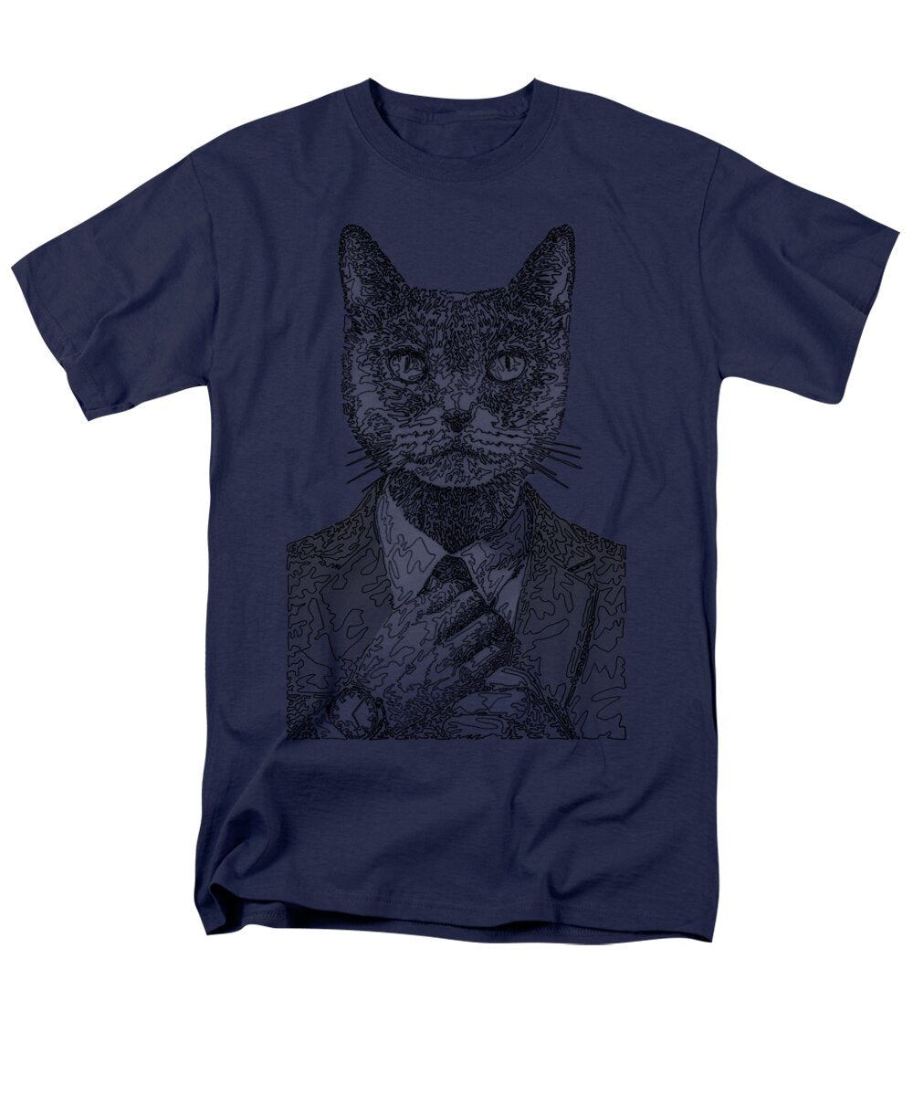 GREY Cool Cat - Men's T-Shirt  (Regular Fit)