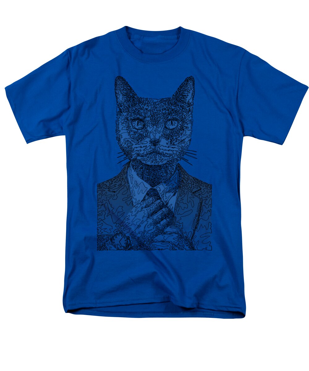 GREY Cool Cat - Men's T-Shirt  (Regular Fit)