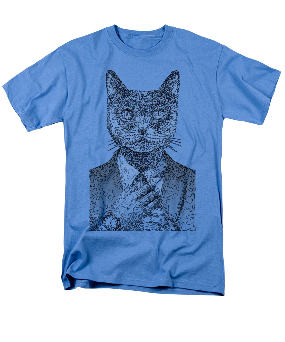 GREY Cool Cat - Men's T-Shirt  (Regular Fit)
