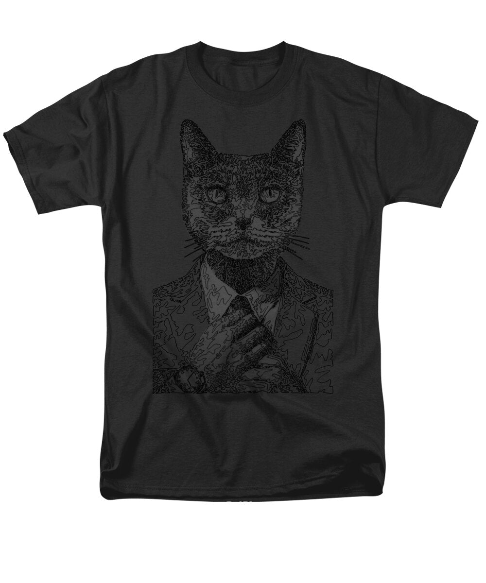GREY Cool Cat - Men's T-Shirt  (Regular Fit)
