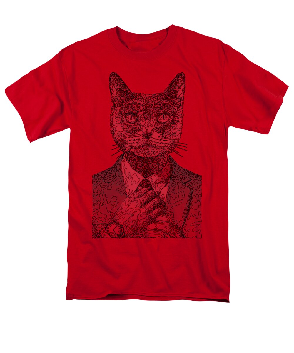 GREY Cool Cat - Men's T-Shirt  (Regular Fit)