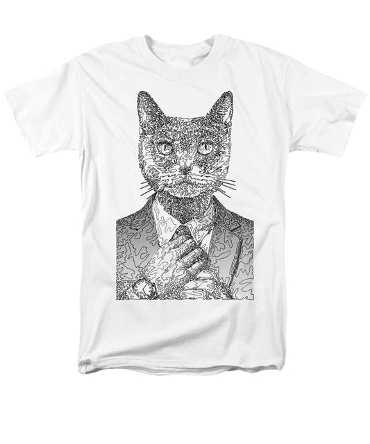 GREY Cool Cat - Men's T-Shirt  (Regular Fit)