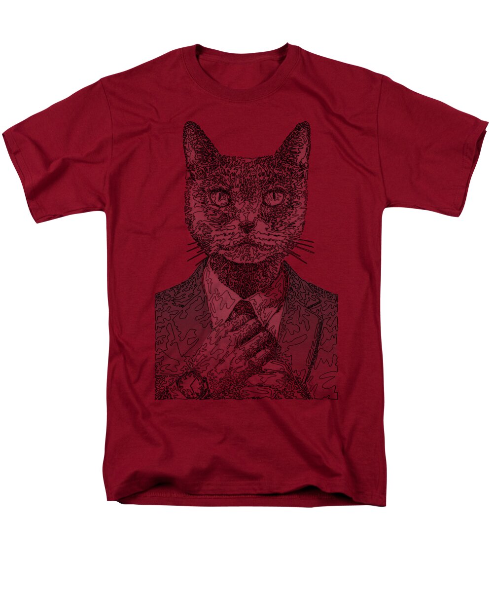 GREY Cool Cat - Men's T-Shirt  (Regular Fit)