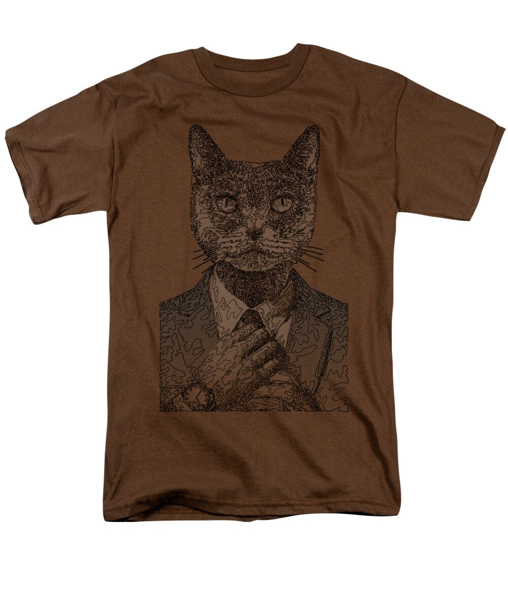 GREY Cool Cat - Men's T-Shirt  (Regular Fit)