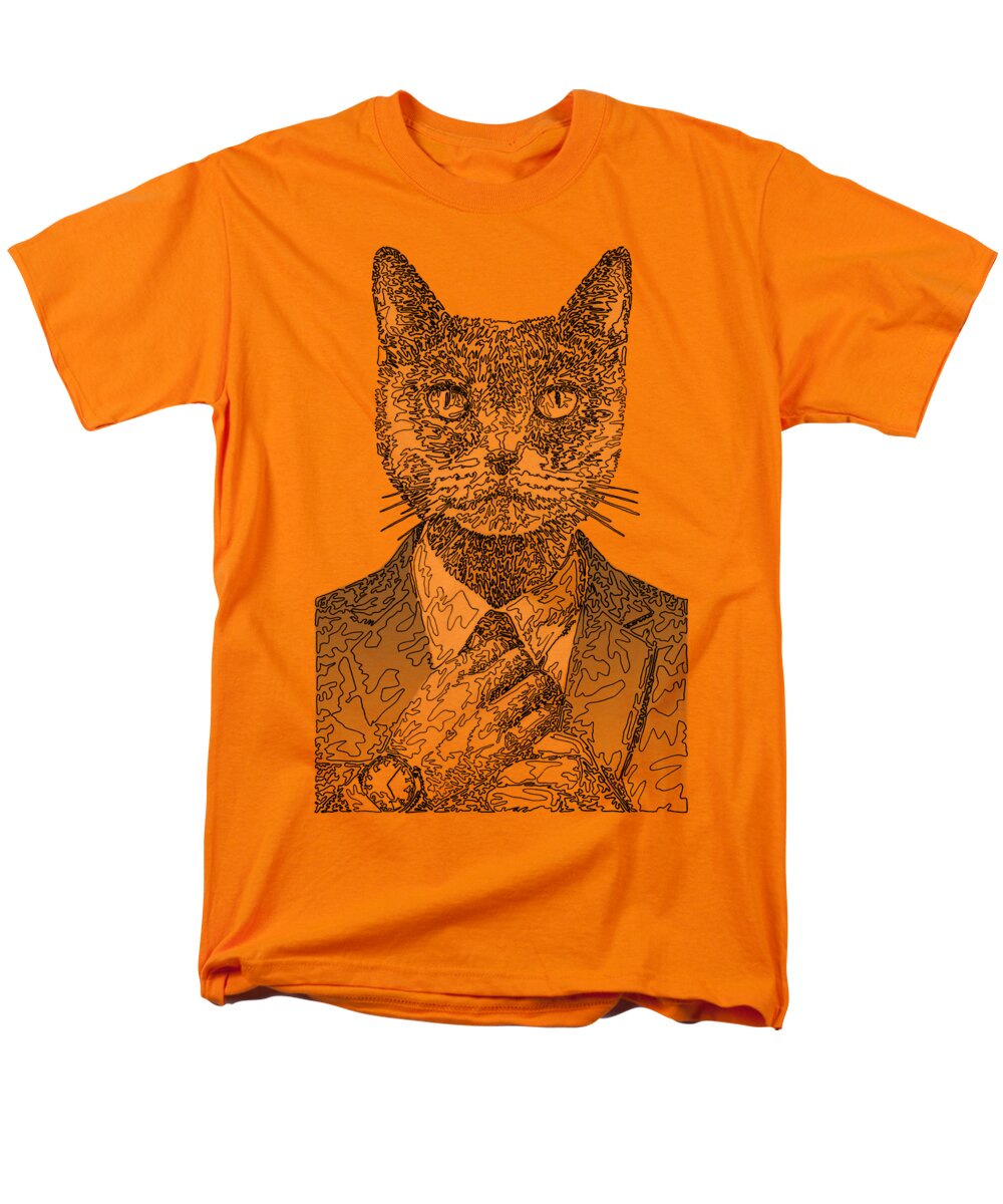 GREY Cool Cat - Men's T-Shirt  (Regular Fit)