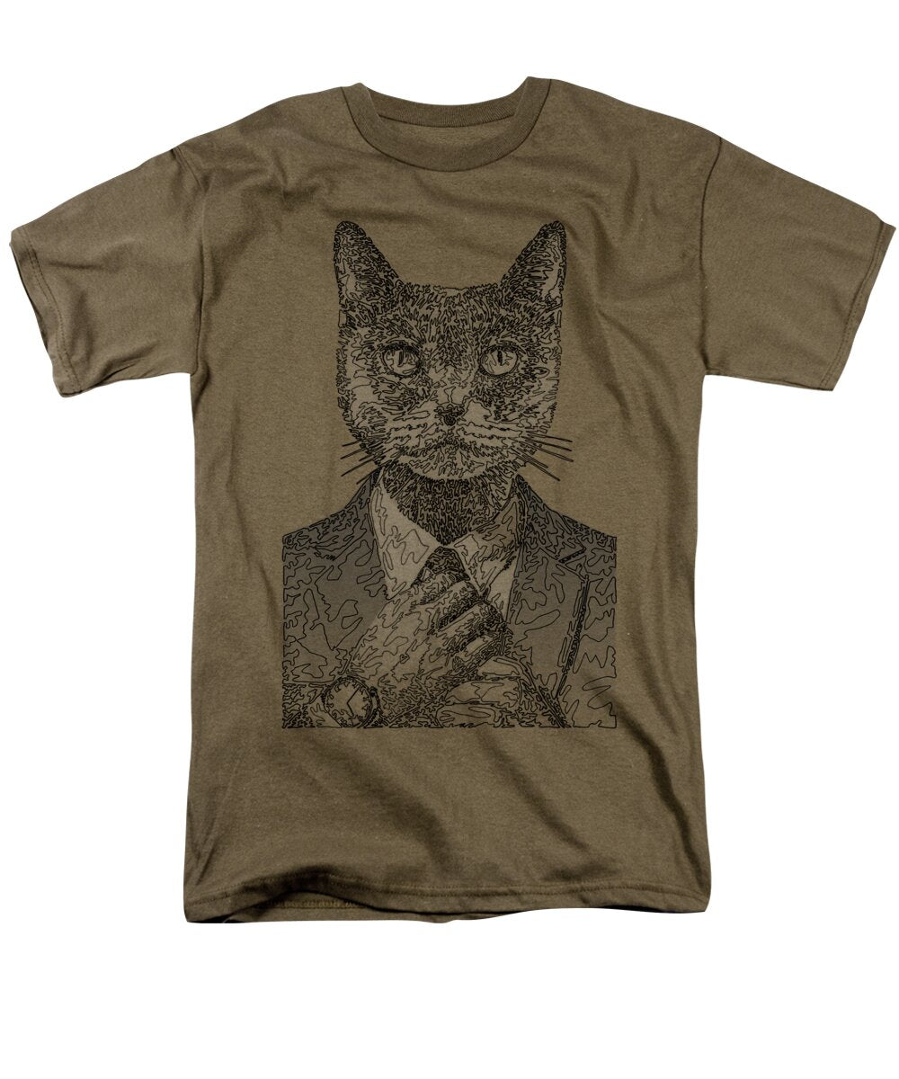GREY Cool Cat - Men's T-Shirt  (Regular Fit)