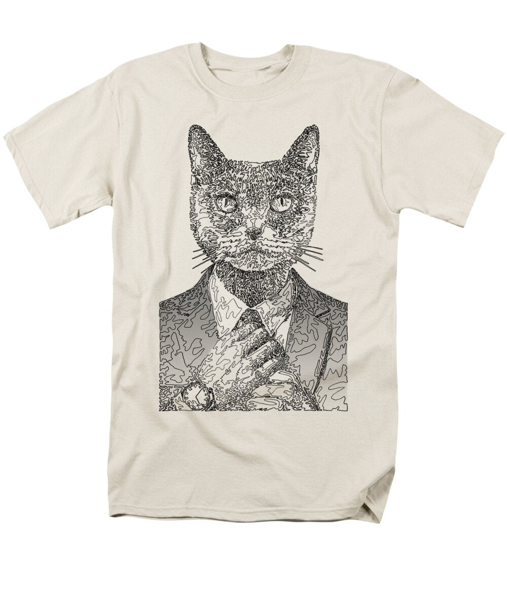 GREY Cool Cat - Men's T-Shirt  (Regular Fit)