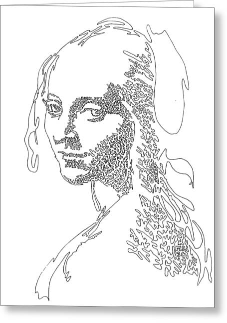 Head of a Girl - Greeting Card