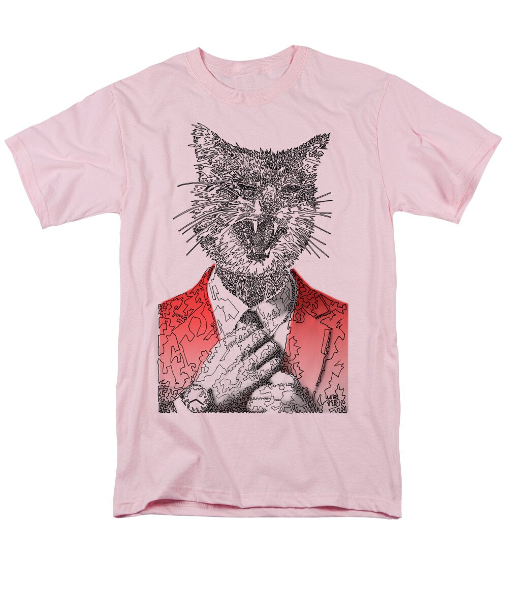 RED Cool Cat - Men's T-Shirt  (Regular Fit)