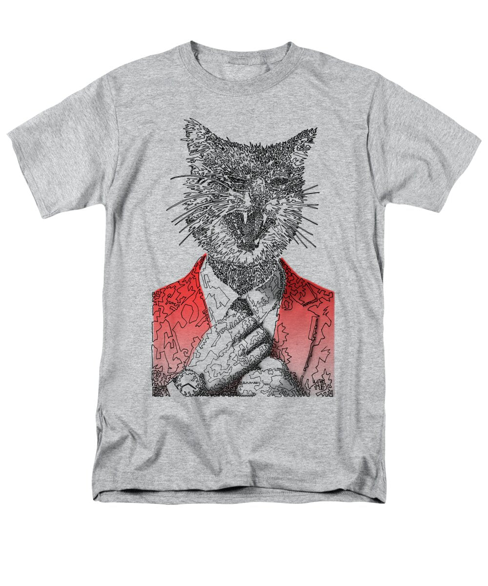 RED Cool Cat - Men's T-Shirt  (Regular Fit)