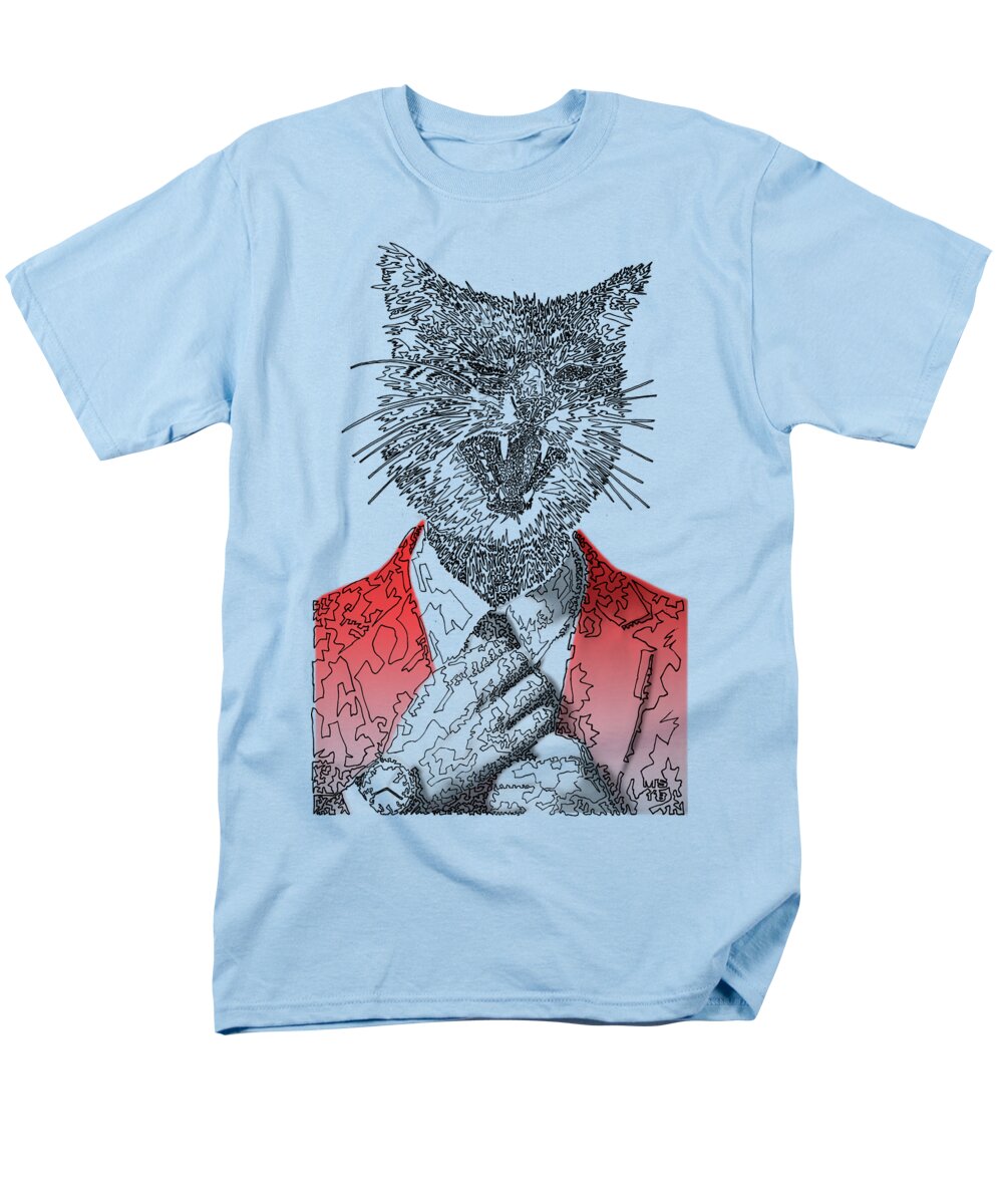 RED Cool Cat - Men's T-Shirt  (Regular Fit)