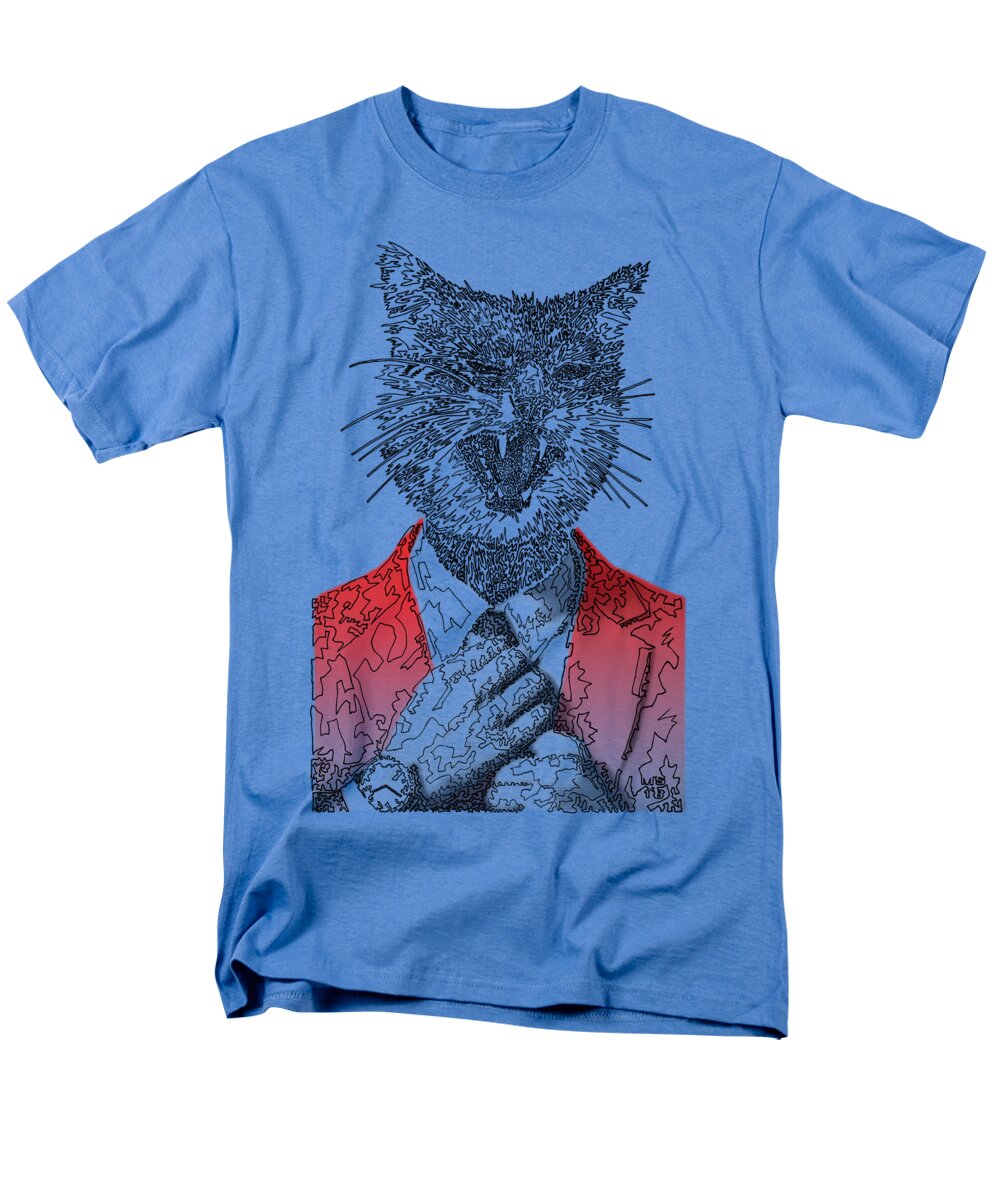RED Cool Cat - Men's T-Shirt  (Regular Fit)