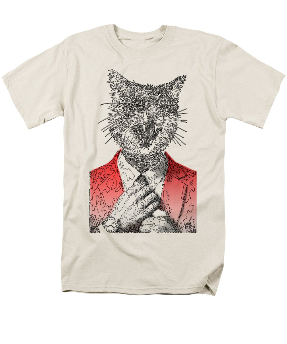 RED Cool Cat - Men's T-Shirt  (Regular Fit)