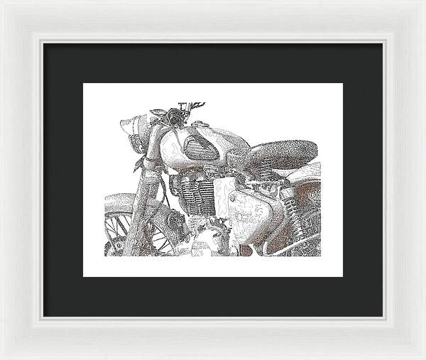 Royal Enfield - Framed Print