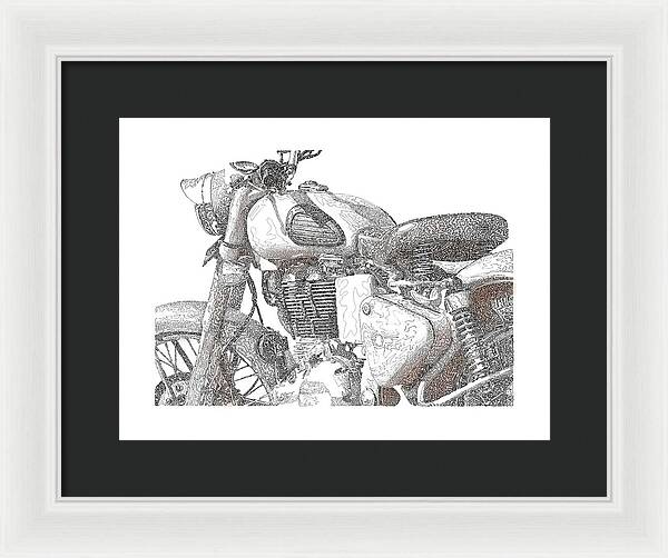 Royal Enfield - Framed Print